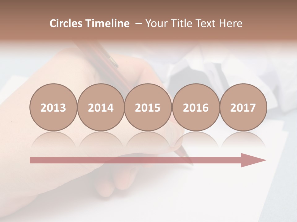 Writting On Empty Sheet Of Paper PowerPoint Template