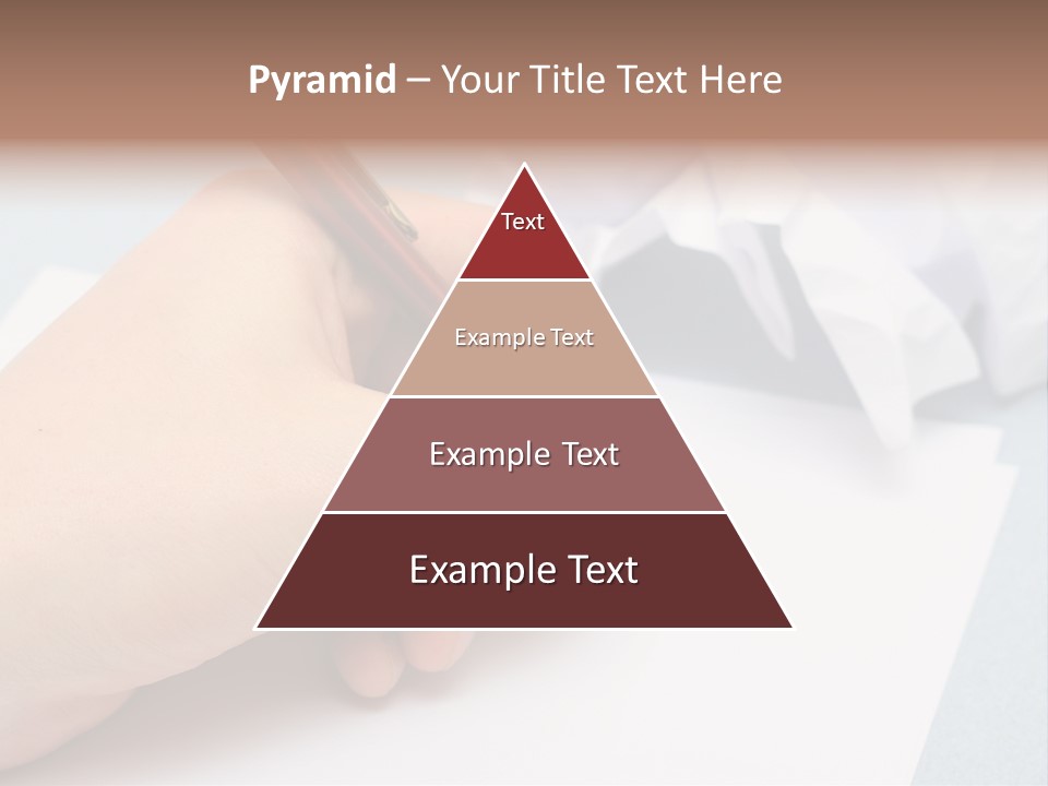 Writting On Empty Sheet Of Paper PowerPoint Template