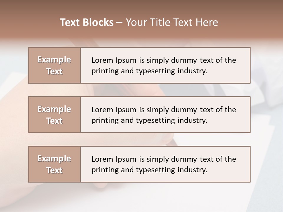 Writting On Empty Sheet Of Paper PowerPoint Template