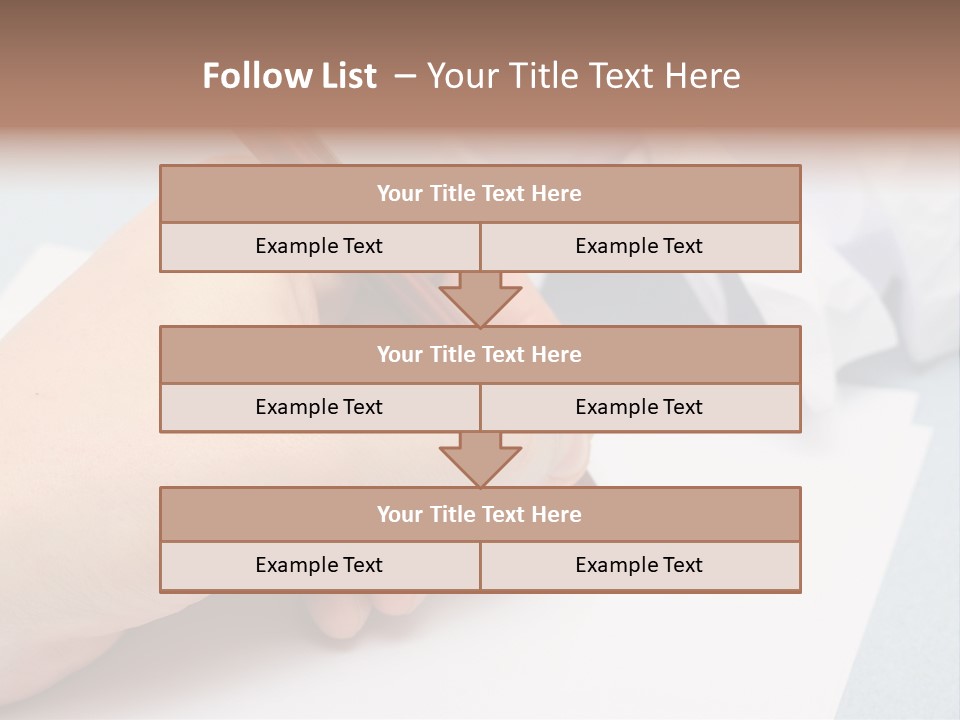 Writting On Empty Sheet Of Paper PowerPoint Template