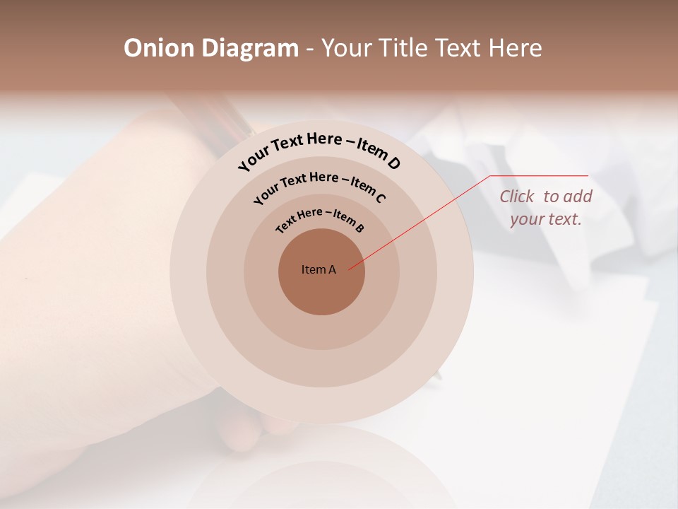 Writting On Empty Sheet Of Paper PowerPoint Template