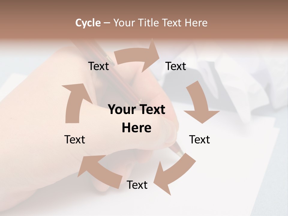 Writting On Empty Sheet Of Paper PowerPoint Template