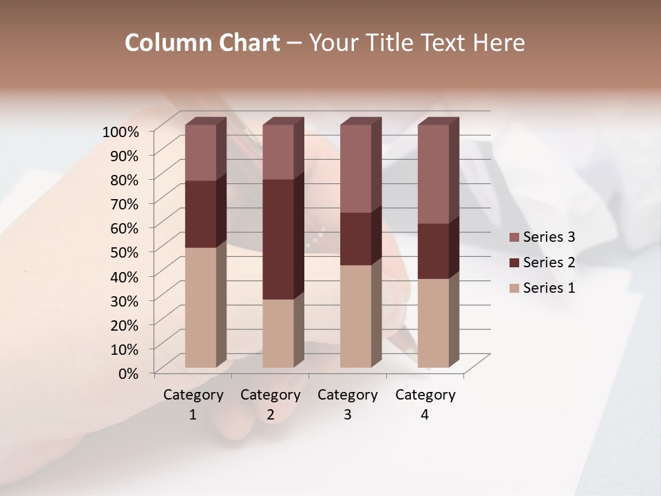 Writting On Empty Sheet Of Paper PowerPoint Template