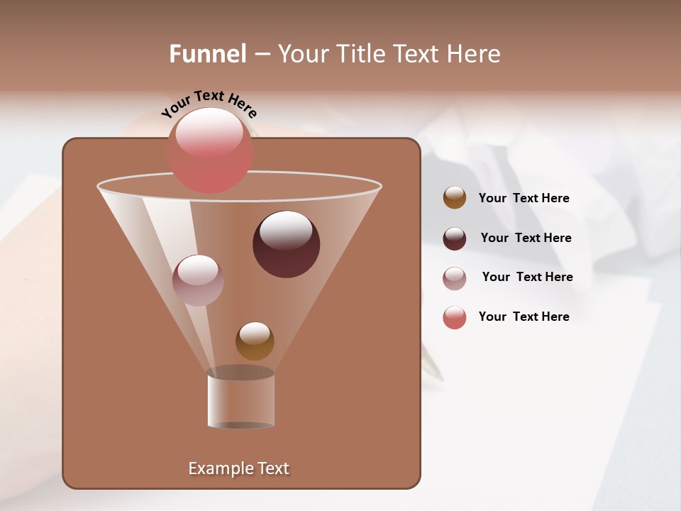 Writting On Empty Sheet Of Paper PowerPoint Template