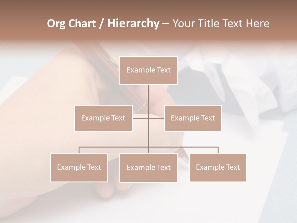 Writting On Empty Sheet Of Paper PowerPoint Template