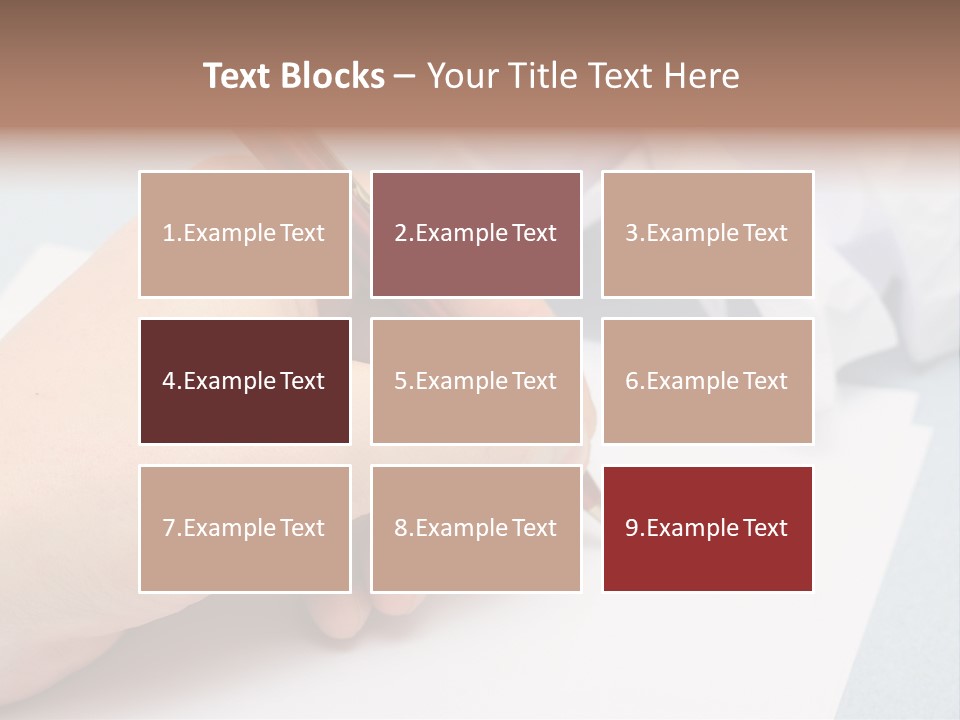 Writting On Empty Sheet Of Paper PowerPoint Template