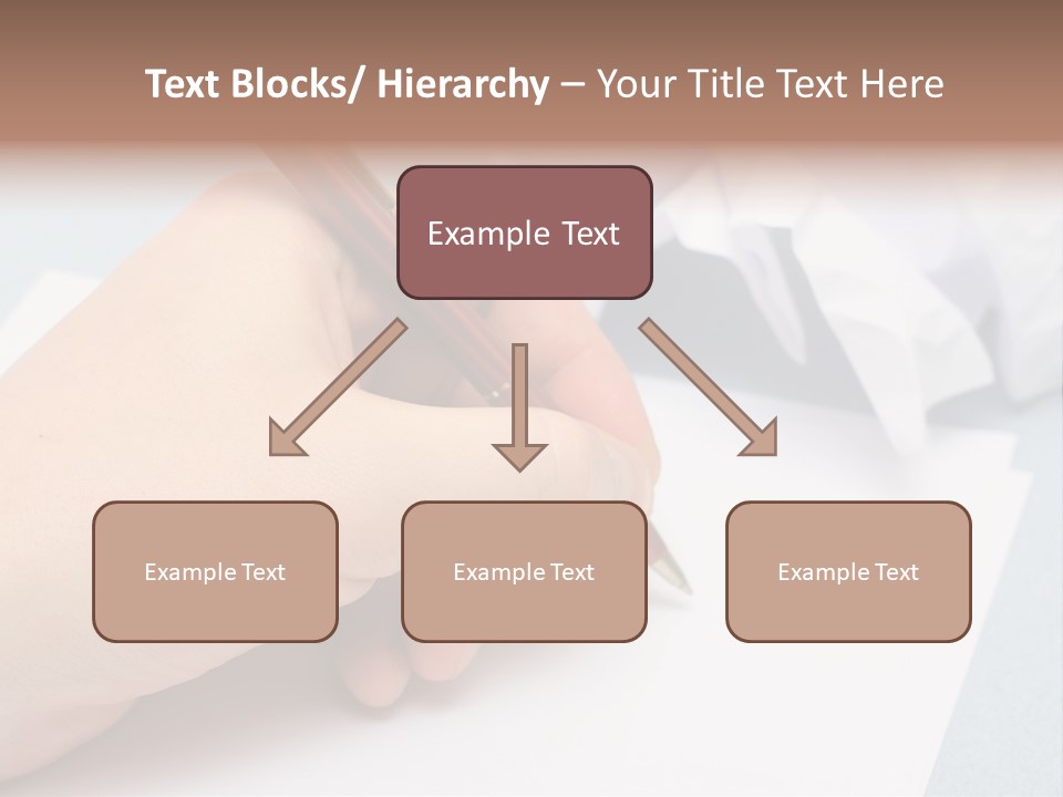Writting On Empty Sheet Of Paper PowerPoint Template