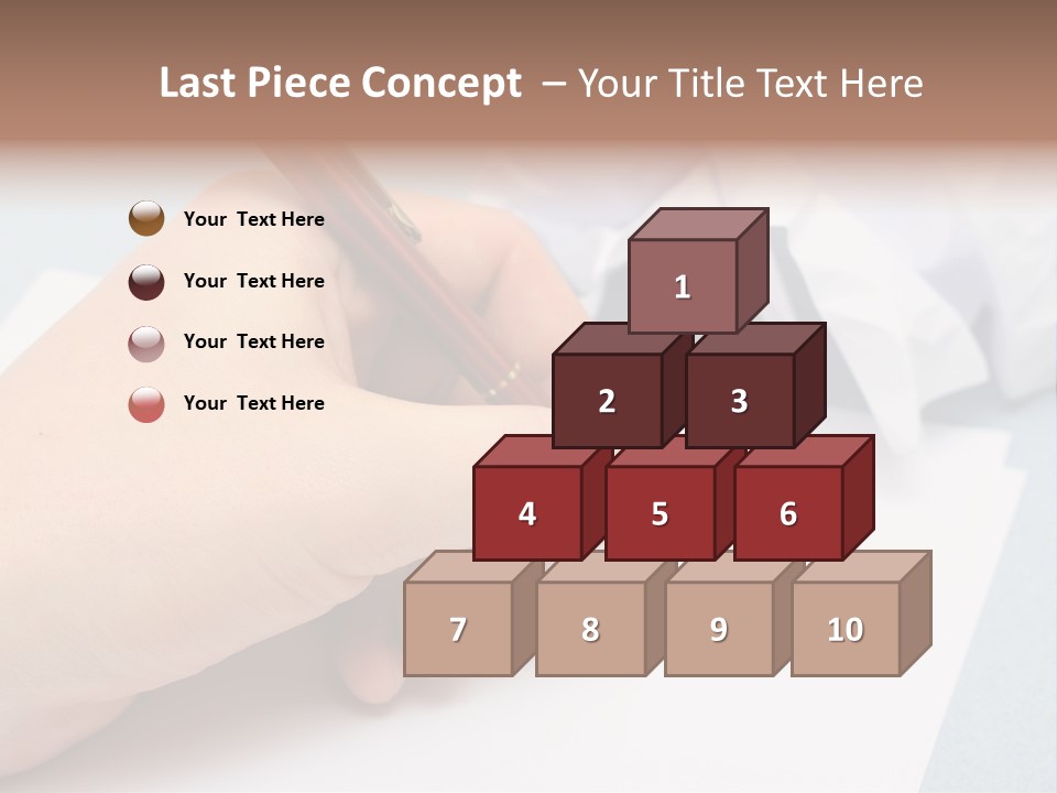 Writting On Empty Sheet Of Paper PowerPoint Template