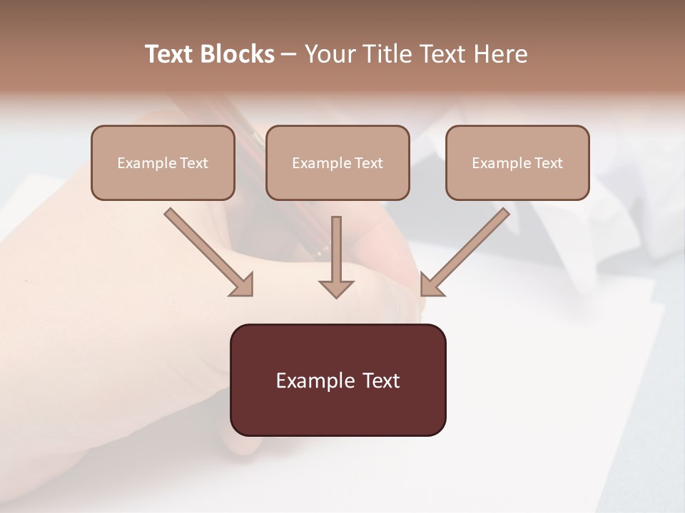 Writting On Empty Sheet Of Paper PowerPoint Template