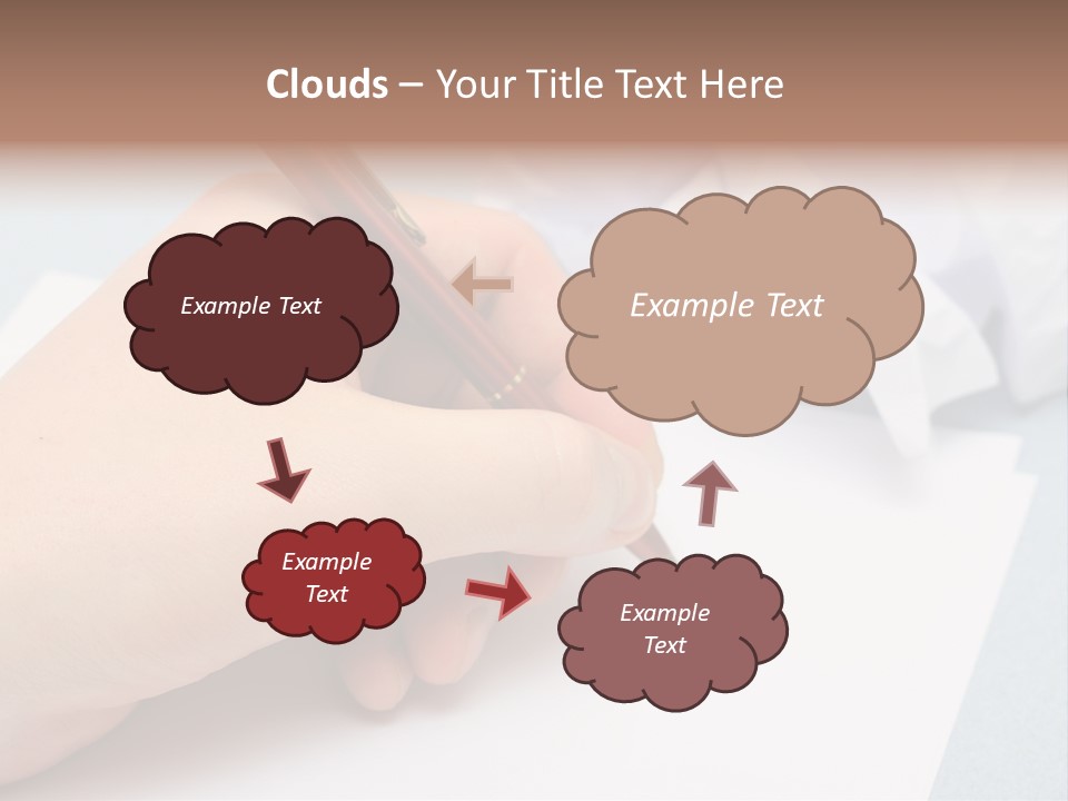 Writting On Empty Sheet Of Paper PowerPoint Template
