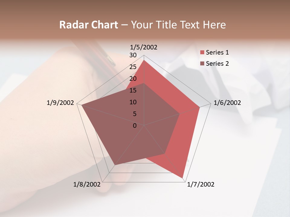 Writting On Empty Sheet Of Paper PowerPoint Template