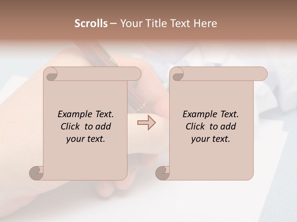 Writting On Empty Sheet Of Paper PowerPoint Template