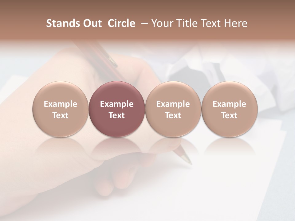 Writting On Empty Sheet Of Paper PowerPoint Template