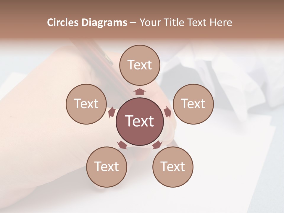 Writting On Empty Sheet Of Paper PowerPoint Template