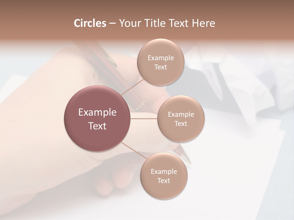 Writting On Empty Sheet Of Paper PowerPoint Template