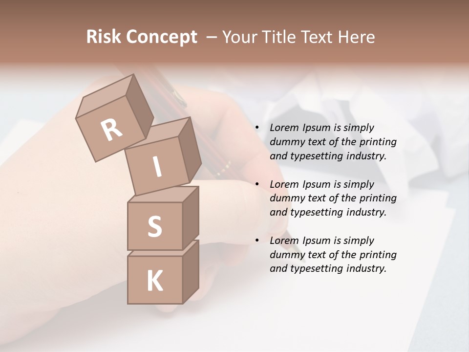 Writting On Empty Sheet Of Paper PowerPoint Template