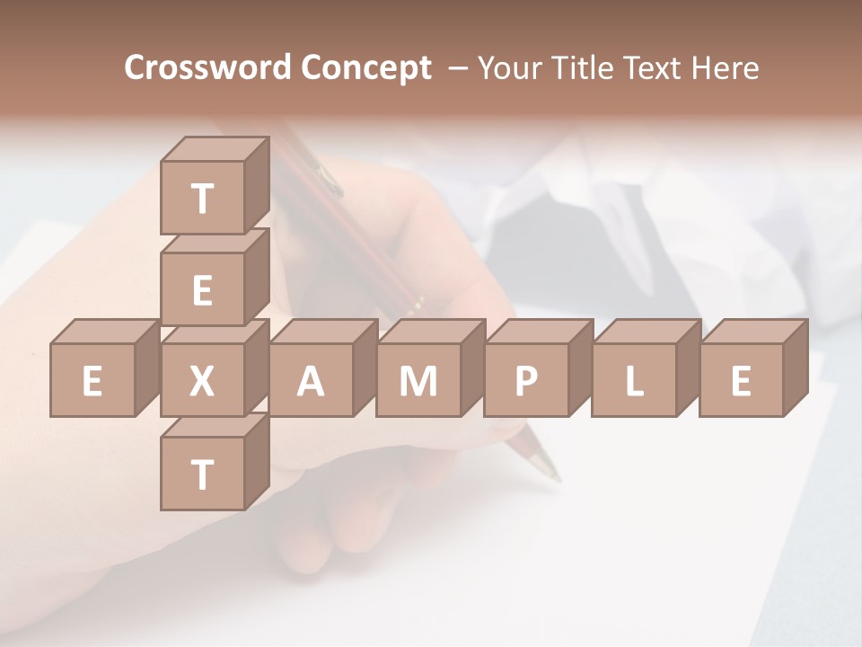 Writting On Empty Sheet Of Paper PowerPoint Template