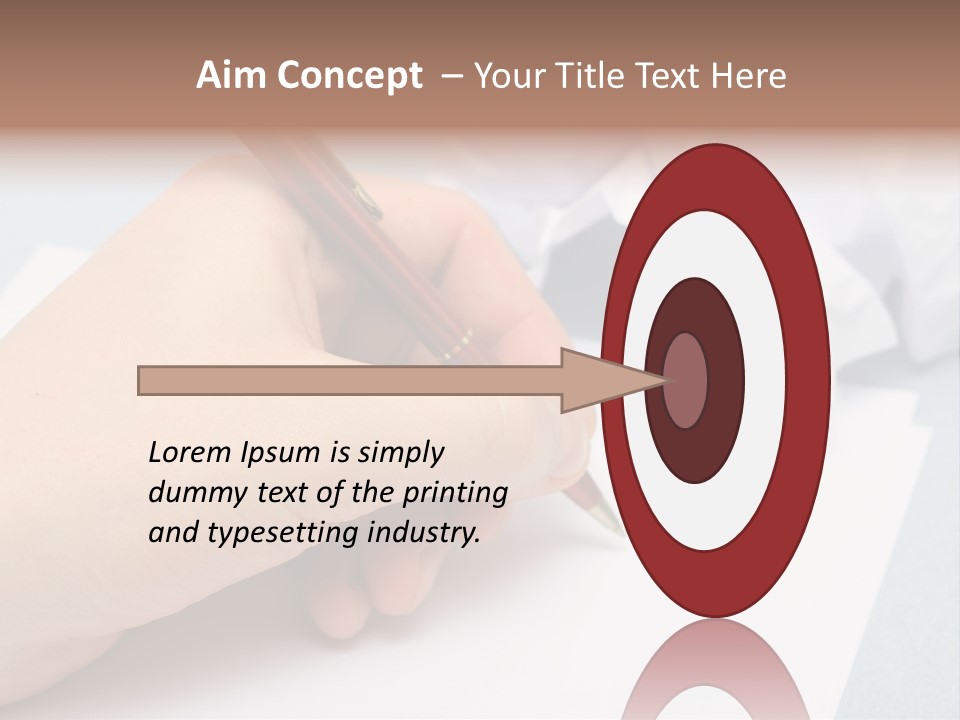 Writting On Empty Sheet Of Paper PowerPoint Template