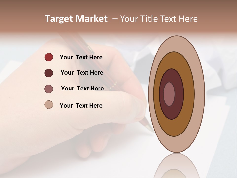 Writting On Empty Sheet Of Paper PowerPoint Template