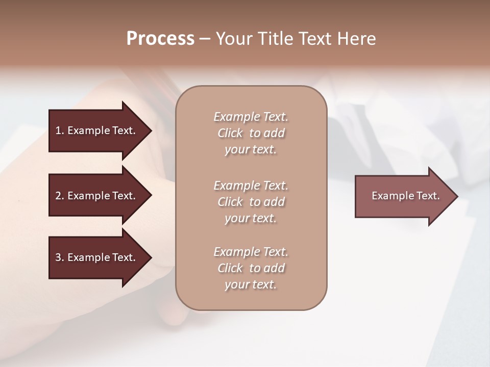 Writting On Empty Sheet Of Paper PowerPoint Template