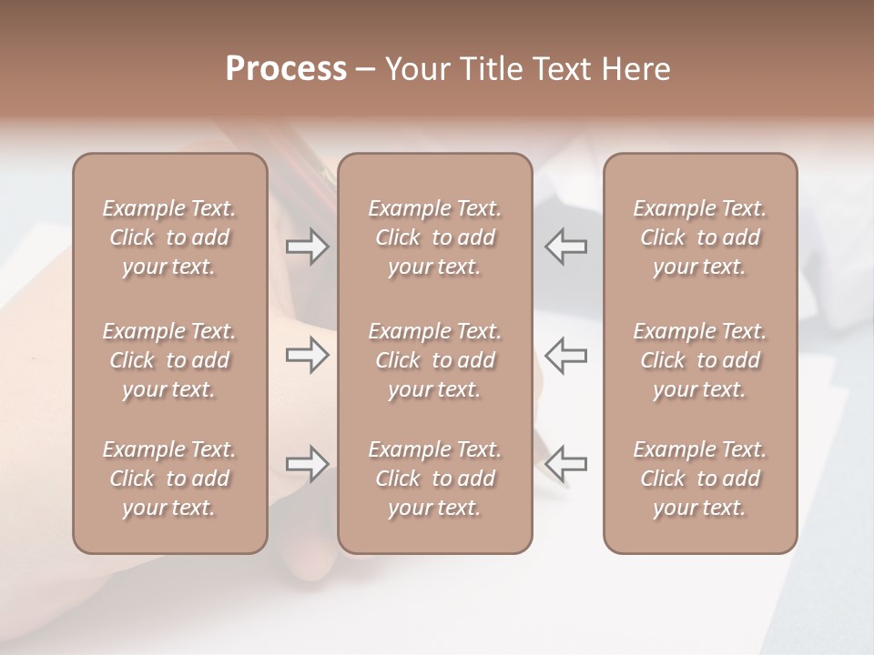 Writting On Empty Sheet Of Paper PowerPoint Template