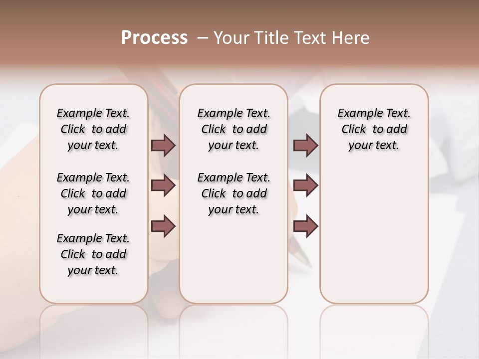 Writting On Empty Sheet Of Paper PowerPoint Template
