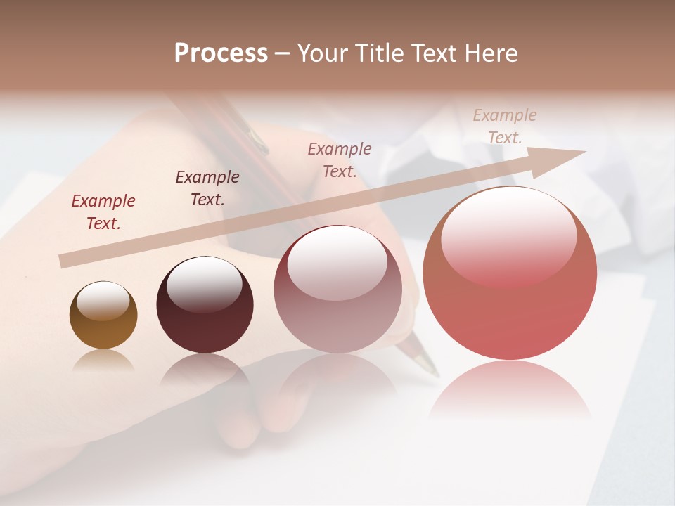 Writting On Empty Sheet Of Paper PowerPoint Template