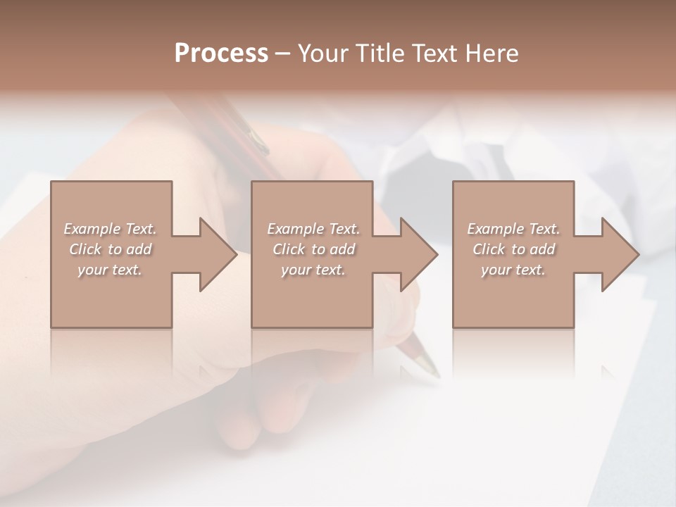 Writting On Empty Sheet Of Paper PowerPoint Template