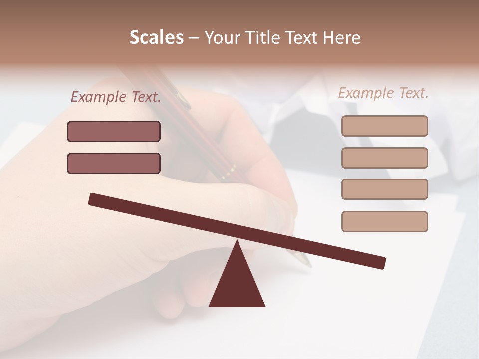 Writting On Empty Sheet Of Paper PowerPoint Template