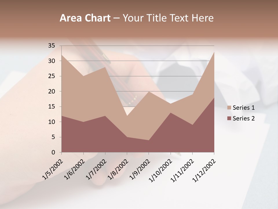 Writting On Empty Sheet Of Paper PowerPoint Template