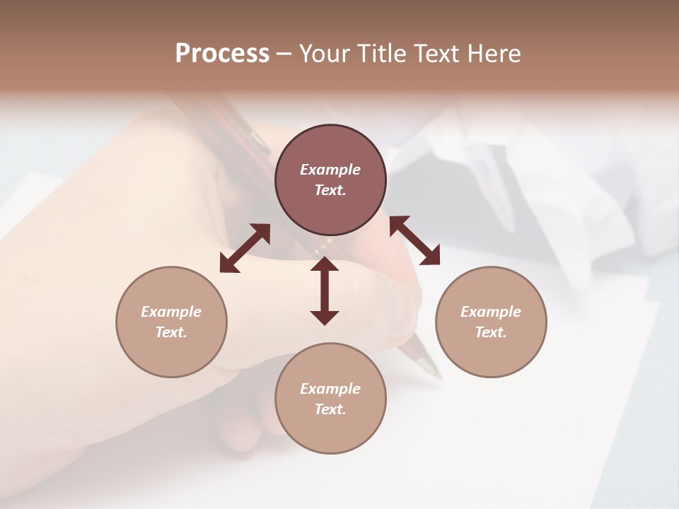 Writting On Empty Sheet Of Paper PowerPoint Template