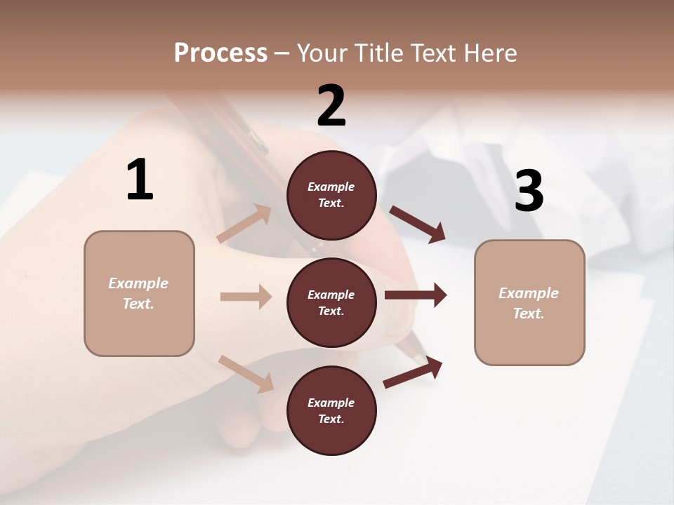 Writting On Empty Sheet Of Paper PowerPoint Template
