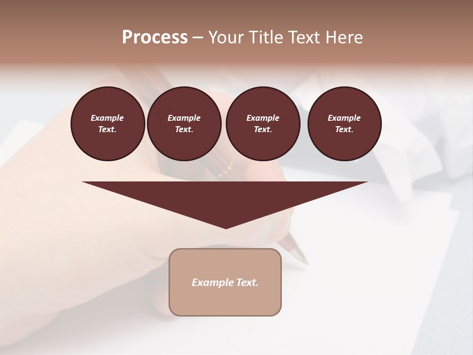 Writting On Empty Sheet Of Paper PowerPoint Template
