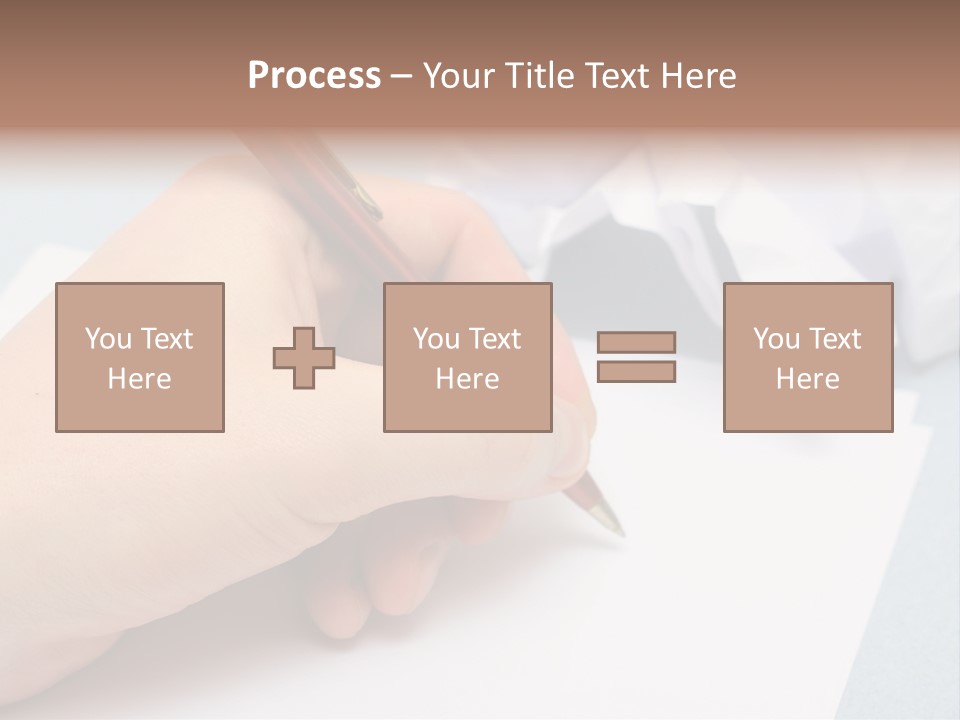 Writting On Empty Sheet Of Paper PowerPoint Template