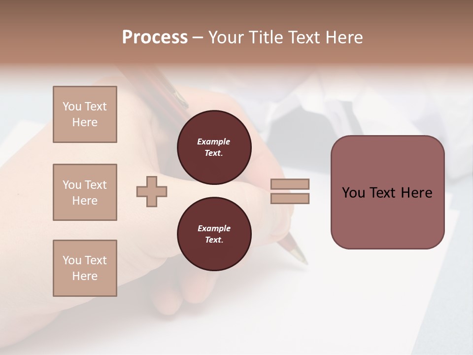 Writting On Empty Sheet Of Paper PowerPoint Template