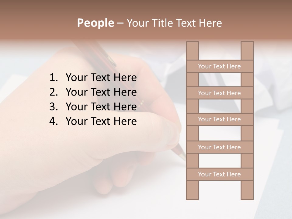 Writting On Empty Sheet Of Paper PowerPoint Template