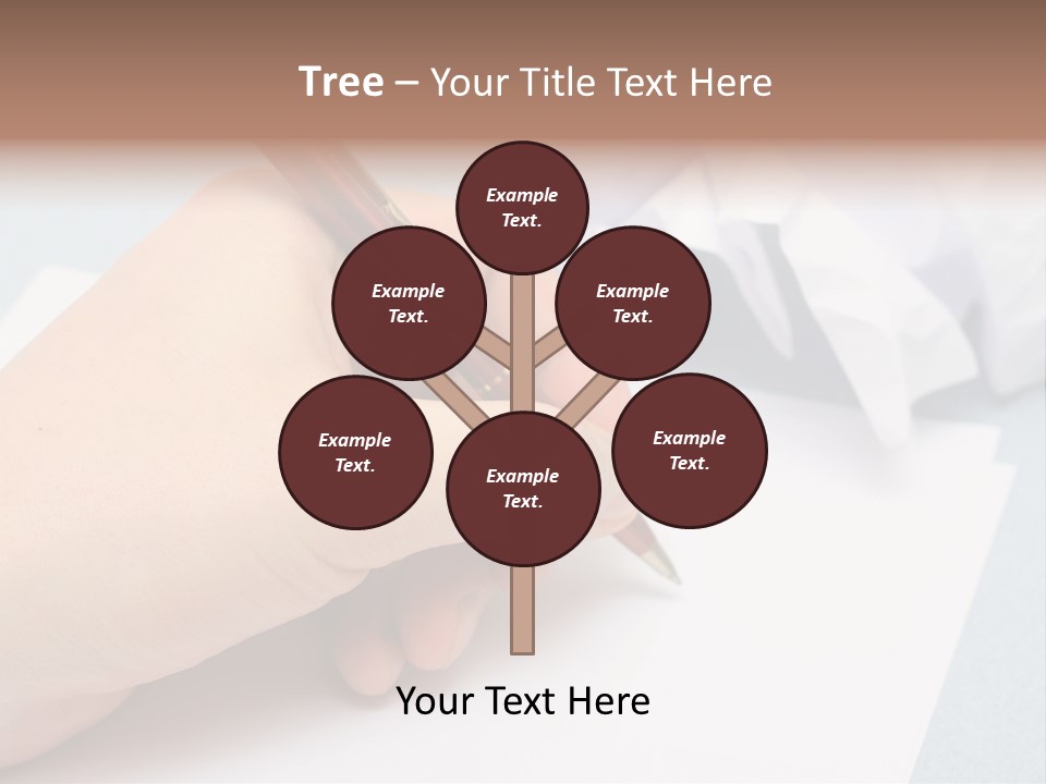 Writting On Empty Sheet Of Paper PowerPoint Template