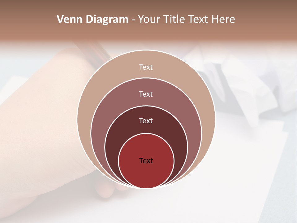 Writting On Empty Sheet Of Paper PowerPoint Template