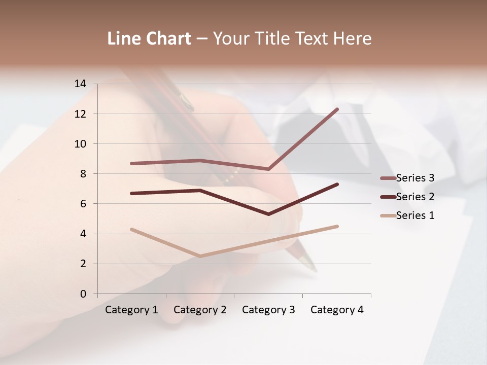Writting On Empty Sheet Of Paper PowerPoint Template