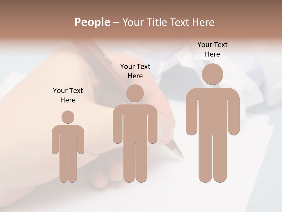 Writting On Empty Sheet Of Paper PowerPoint Template