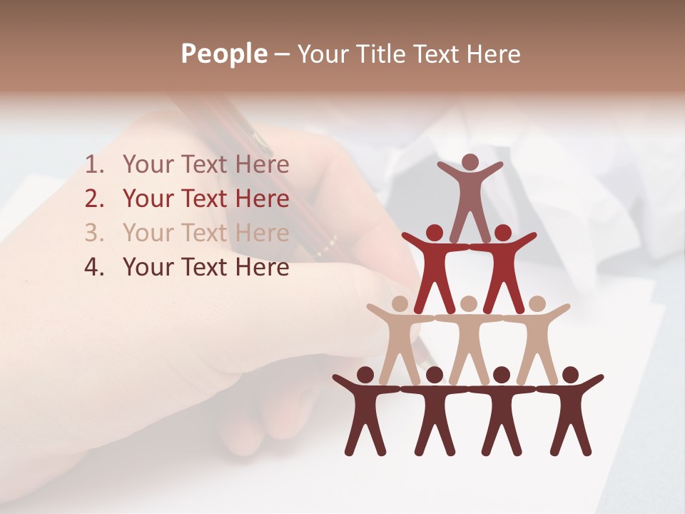 Writting On Empty Sheet Of Paper PowerPoint Template