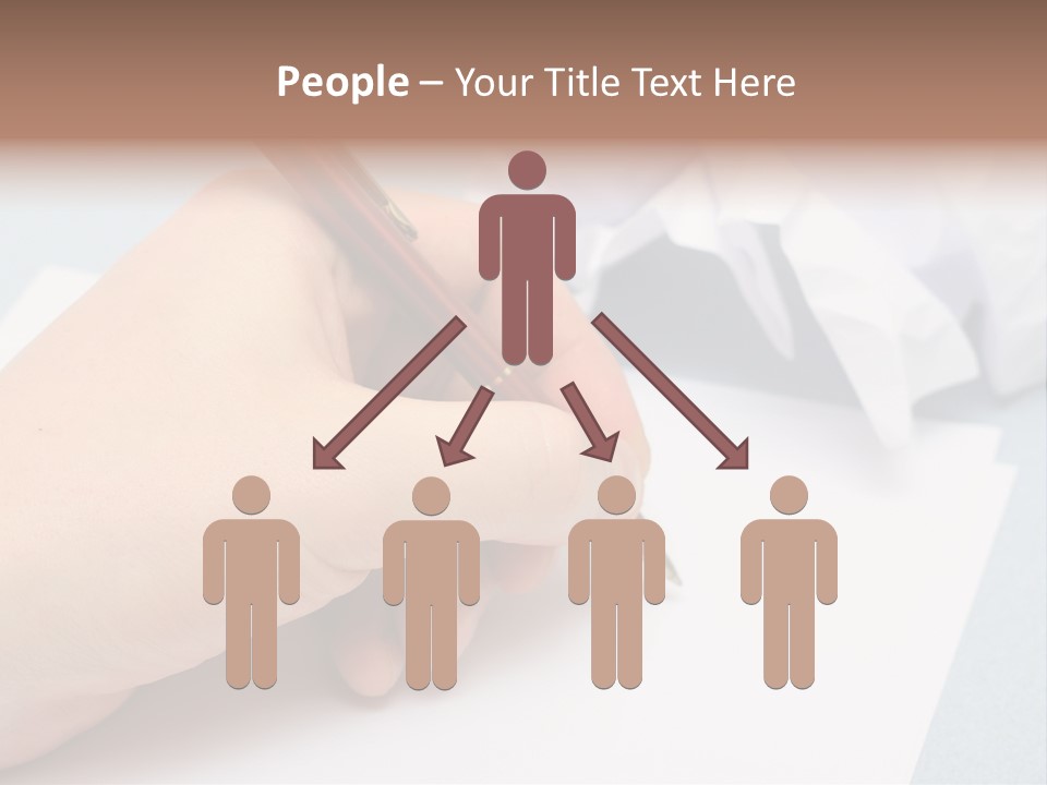 Writting On Empty Sheet Of Paper PowerPoint Template