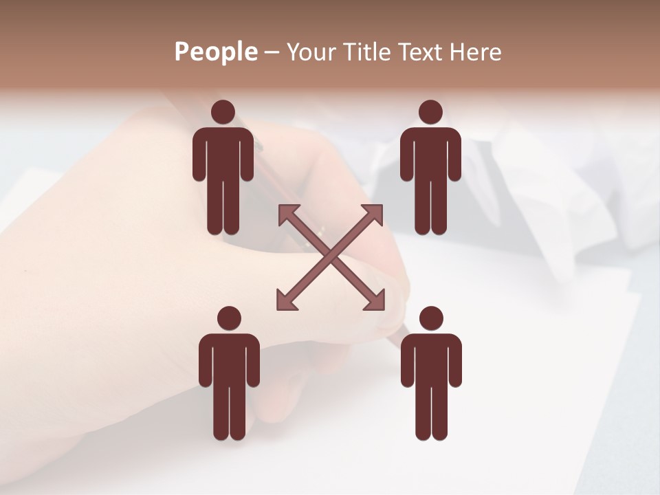 Writting On Empty Sheet Of Paper PowerPoint Template