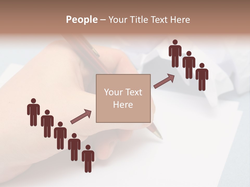 Writting On Empty Sheet Of Paper PowerPoint Template