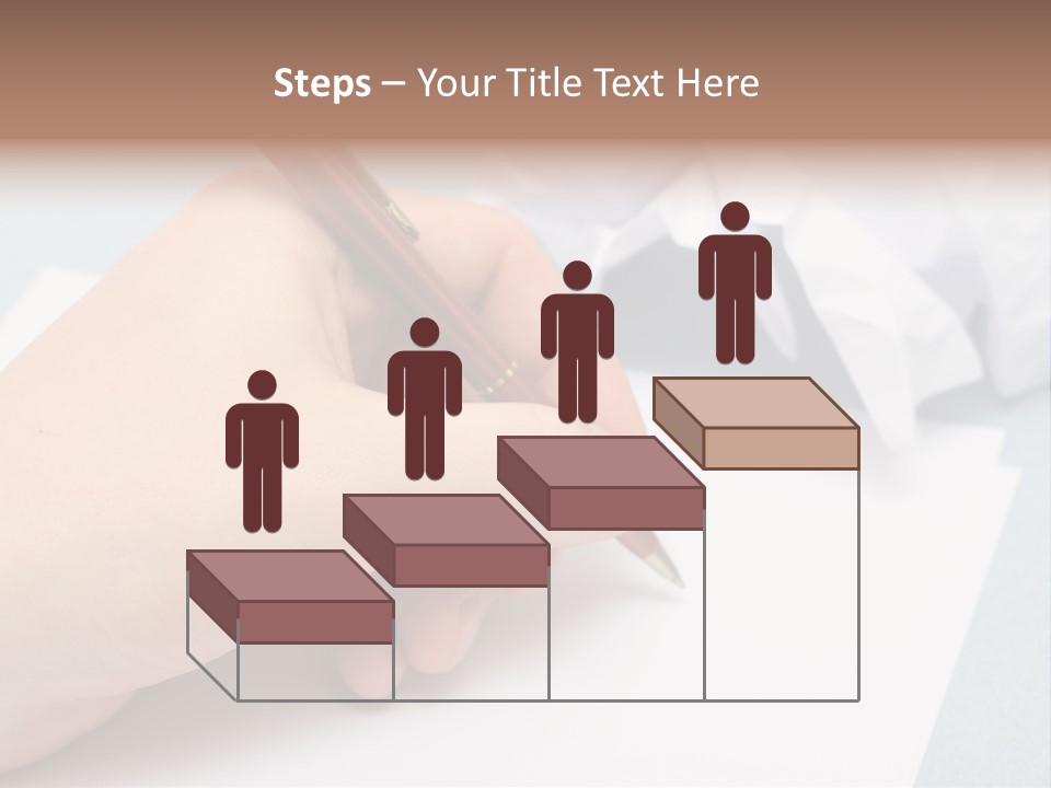 Writting On Empty Sheet Of Paper PowerPoint Template