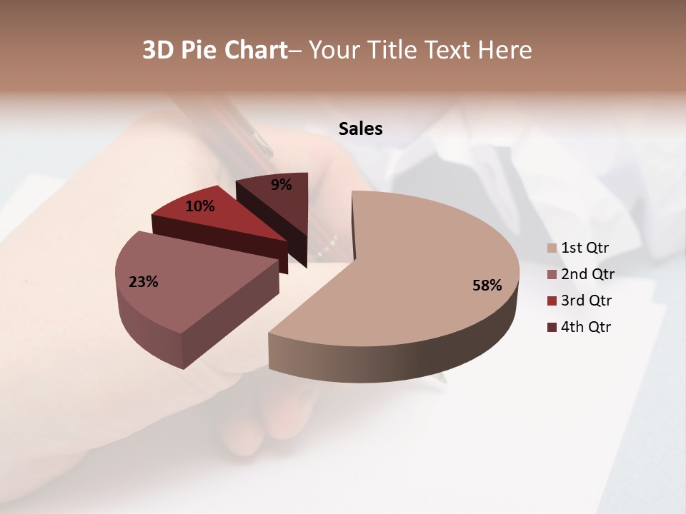 Writting On Empty Sheet Of Paper PowerPoint Template