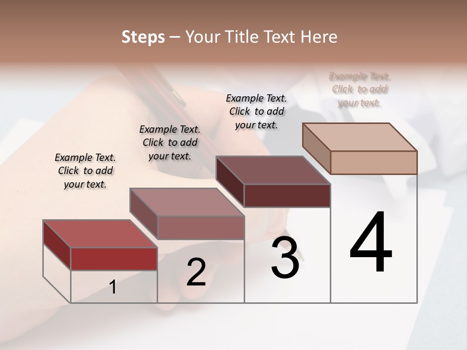 Writting On Empty Sheet Of Paper PowerPoint Template