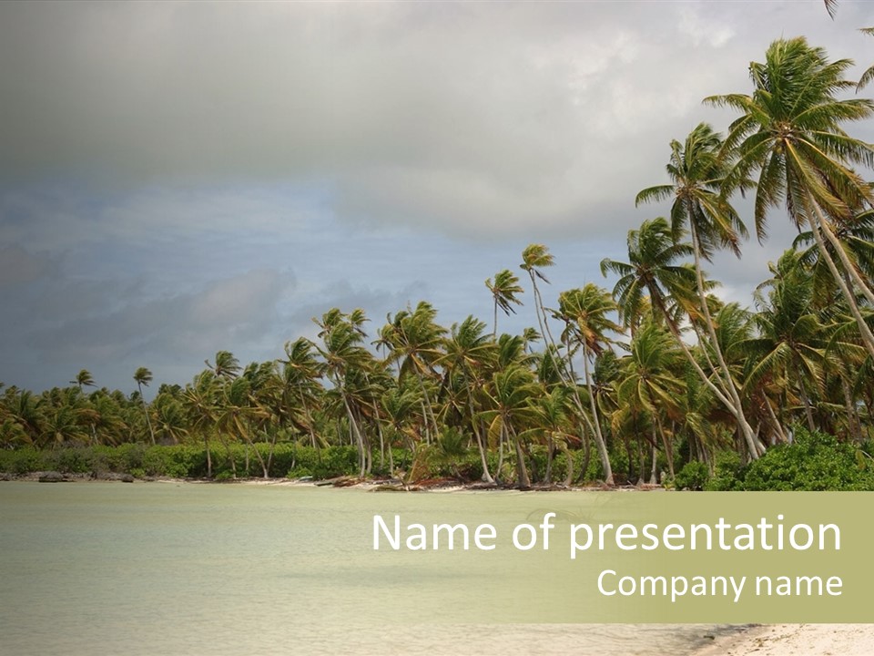 Tropical Island-Coral Lagoon PowerPoint Template