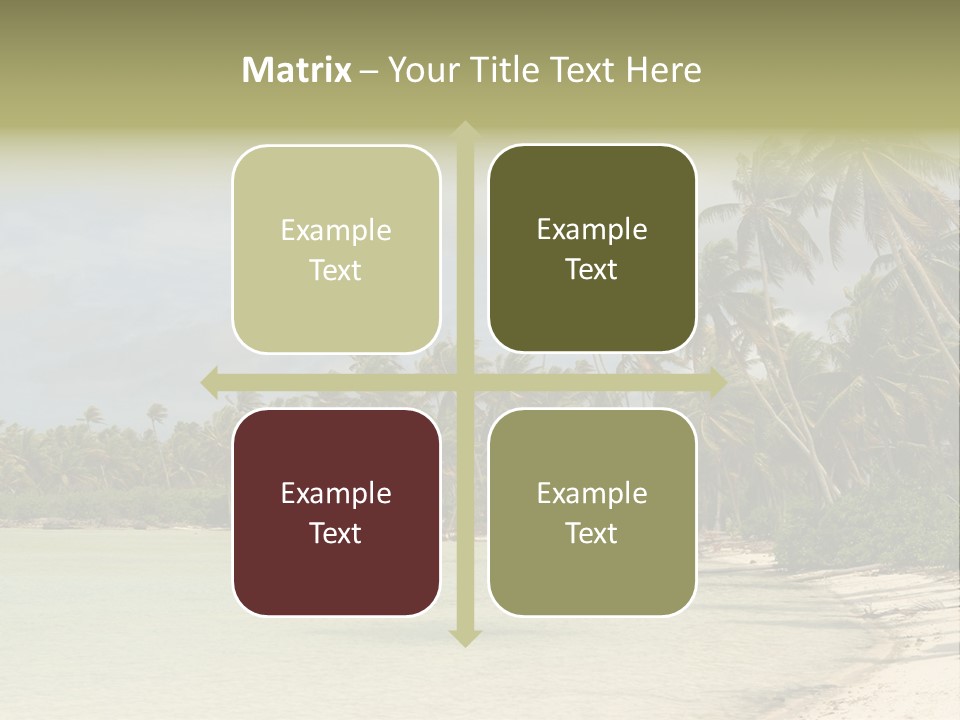 Tropical Island-Coral Lagoon PowerPoint Template