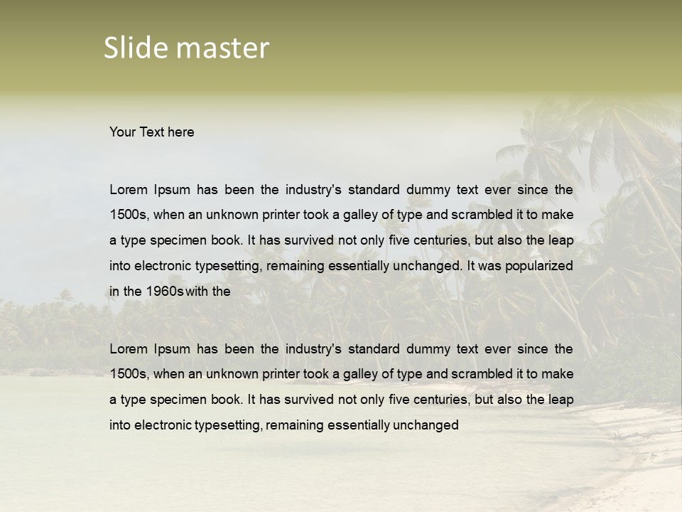 Tropical Island-Coral Lagoon PowerPoint Template